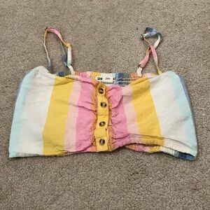 Multi-Colored Billabong Cropped Tank Top